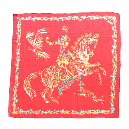 Hermes Silk Mousseline Cheval Fleuri Scarf 90 1 of 4