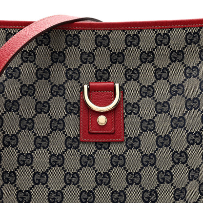 Gucci Monogram Abbey Messenger Bag Navy Red 8 of 10