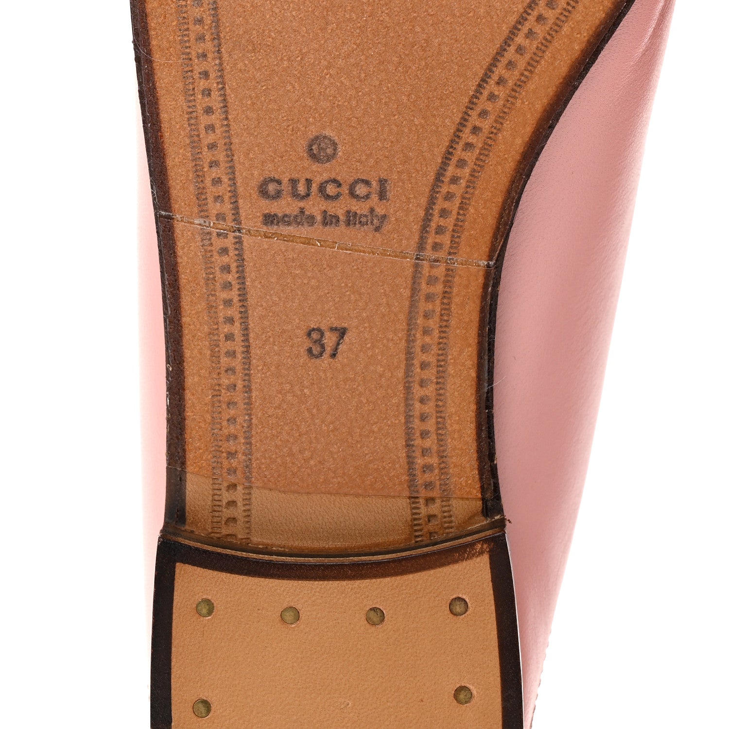 Gucci Lambskin Womens Brixton Horsebit Loafers 37 Perfect Pink 7 of 9