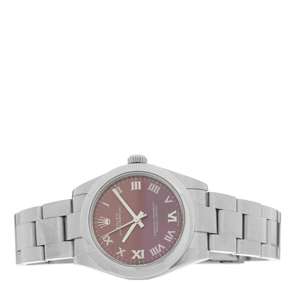 Rolex Stainless Steel 31mm Oyster Perpetual Watch Red Grape Roman 177200 2 of 5