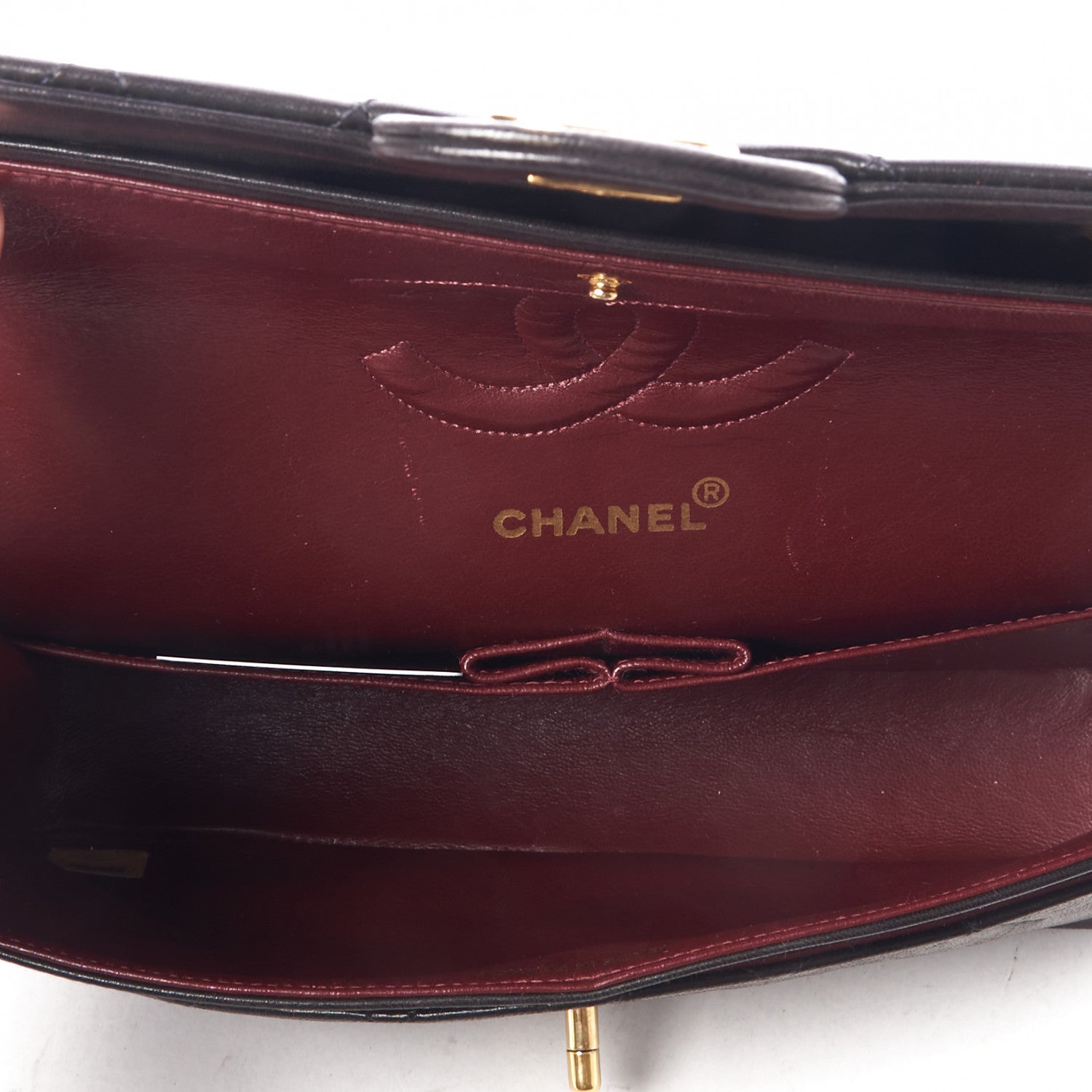 Chanel Lambskin Quilted Medium Double Flap Black 6 of 10
