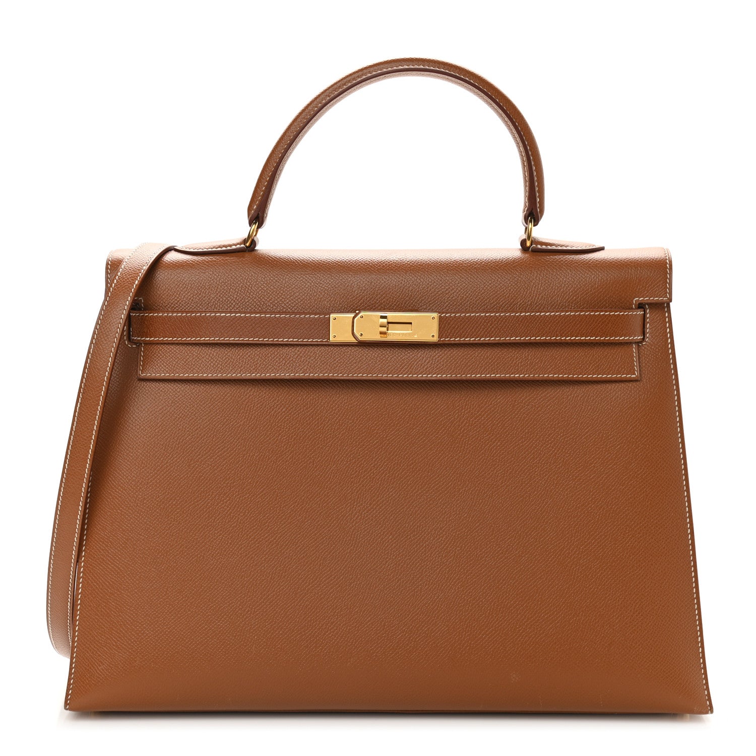 Hermes Courchevel Kelly Sellier 35 Gold 1 of 20