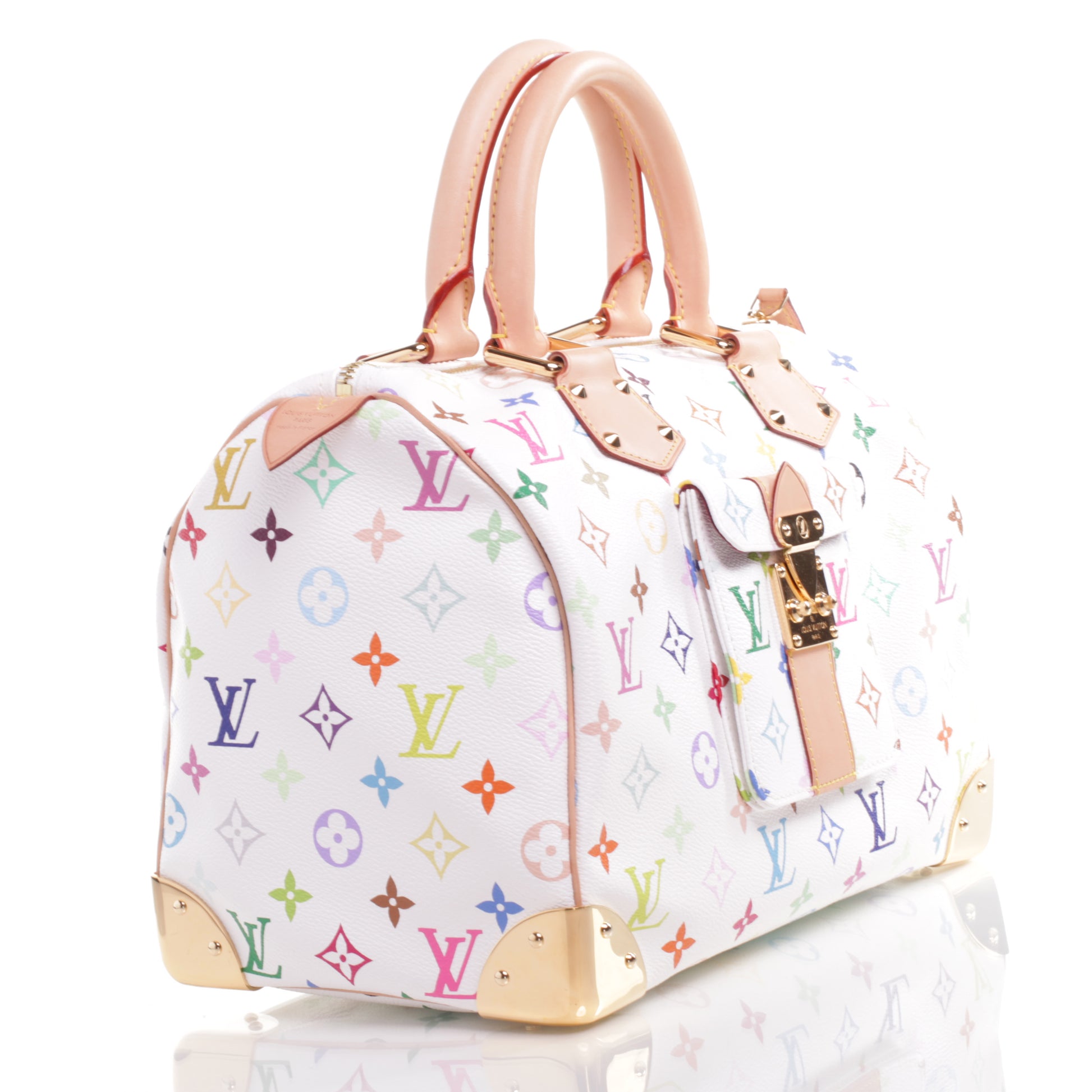 Louis Vuitton Monogram Multicolor Speedy 30 White 3 of 8