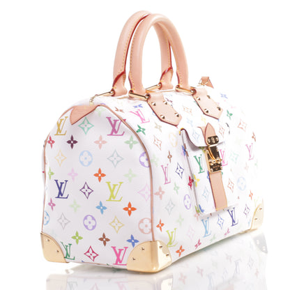 Louis Vuitton Monogram Multicolor Speedy 30 White 3 of 8
