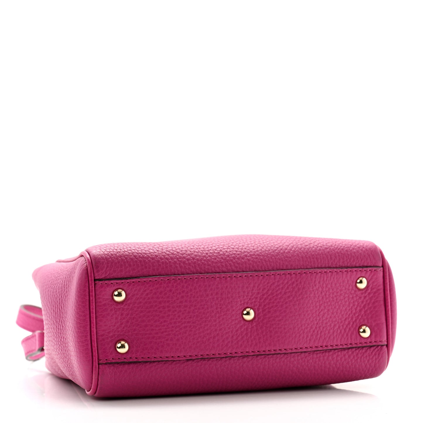 Calfskin Mini Bamboo Shopper Tote Bright Bougainvillea