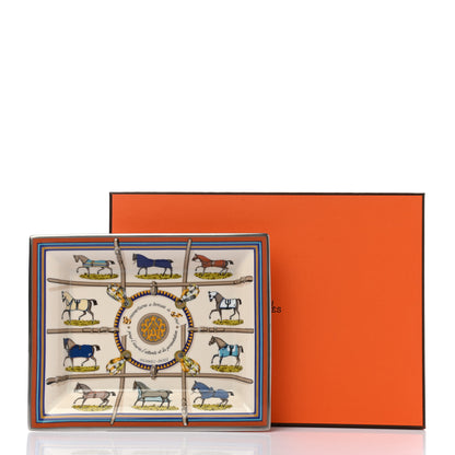 Hermes Porcelain Couvertures Et Tenues De Jour Change Tray 7 of 7