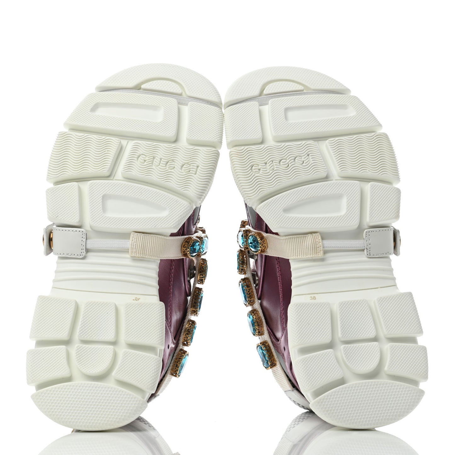 X SEGA Metallic Calfskin Mesh Removable Crystals Womens Flashtrek Sneakers 38 Rosa Great White Silver