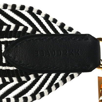 Hermes Toile Swift 50mm Sangle Cavale Shoulder Strap Black Ecru 5 of 5