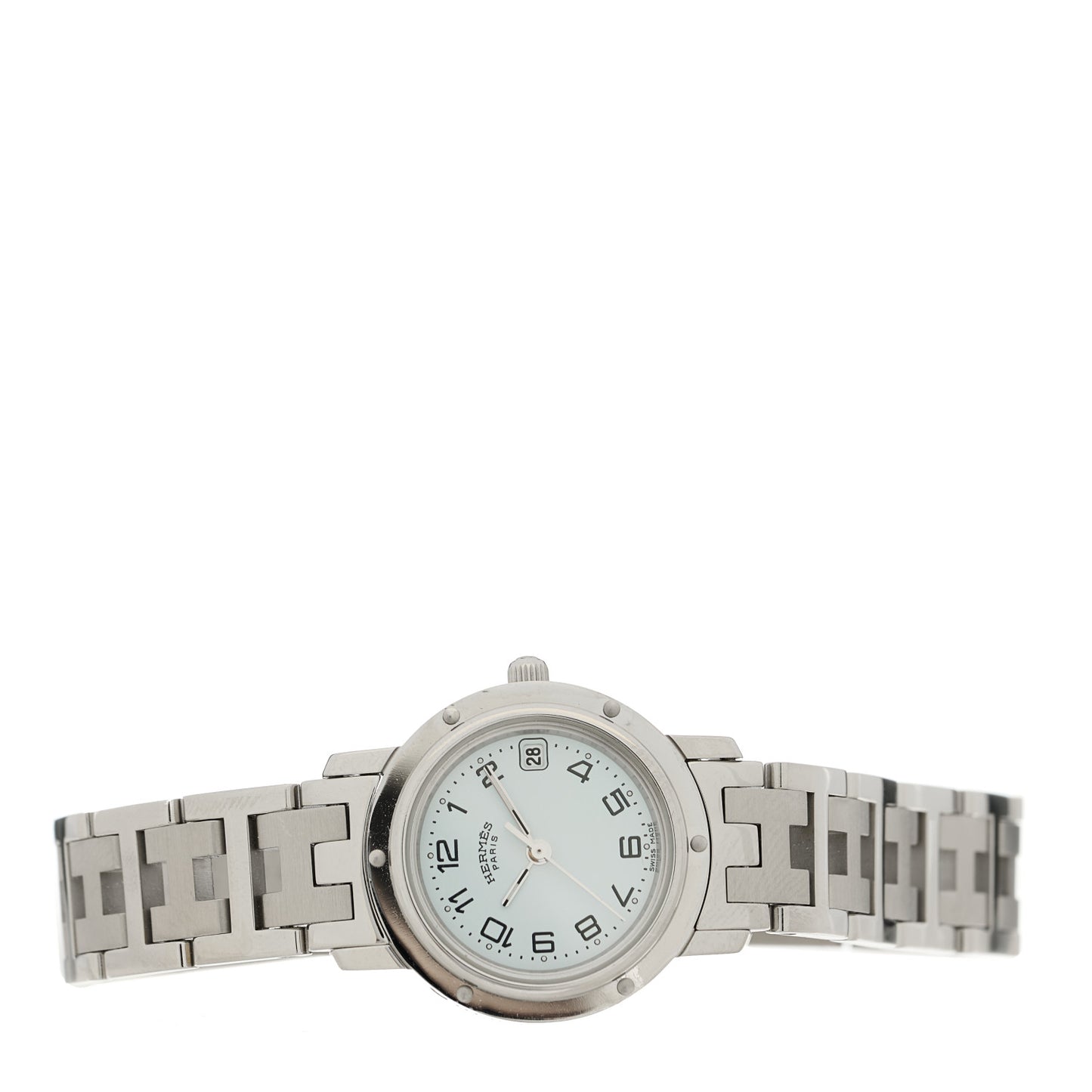 Stainless Steel 24mm Clipper Quartz Watch White