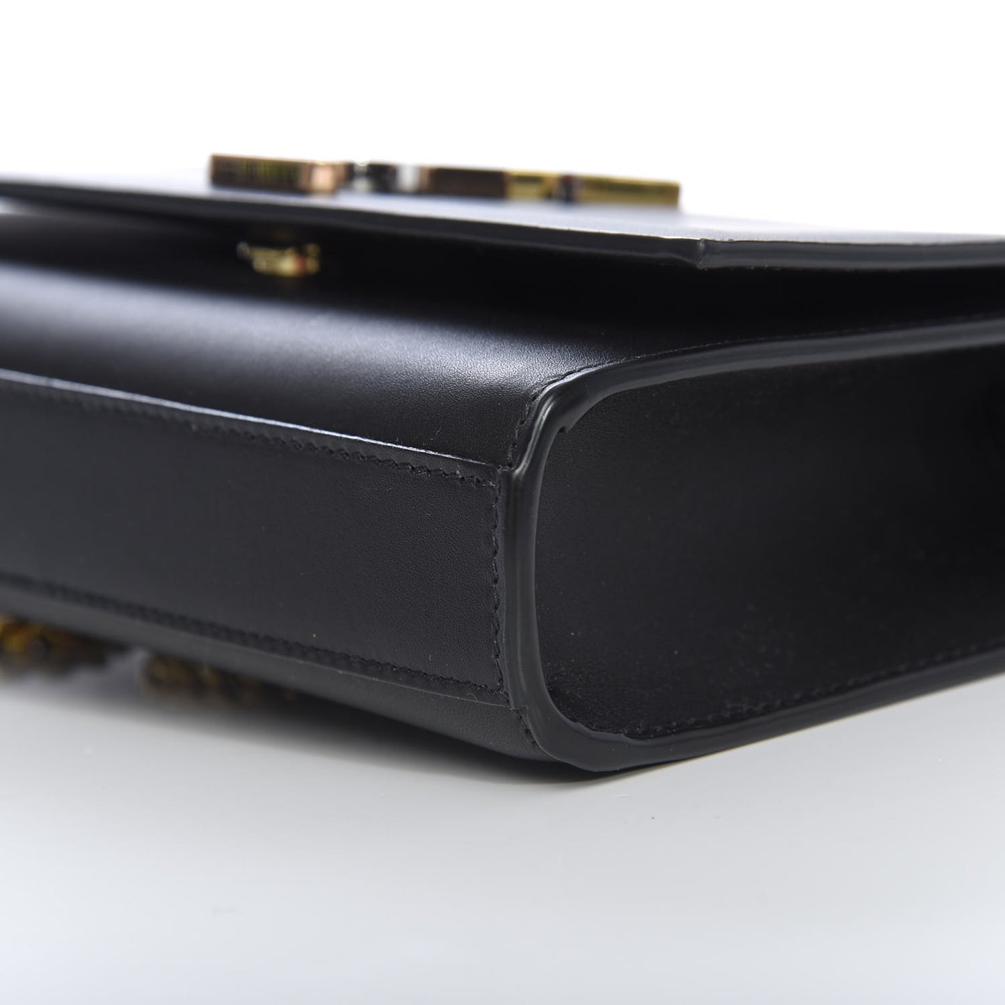 Calfskin Small Monogram Kate Satchel Black