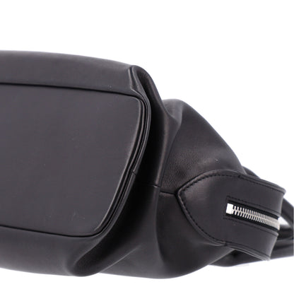 The Row Polished Saddle Calfskin Agnes Bag Black 9 of 9