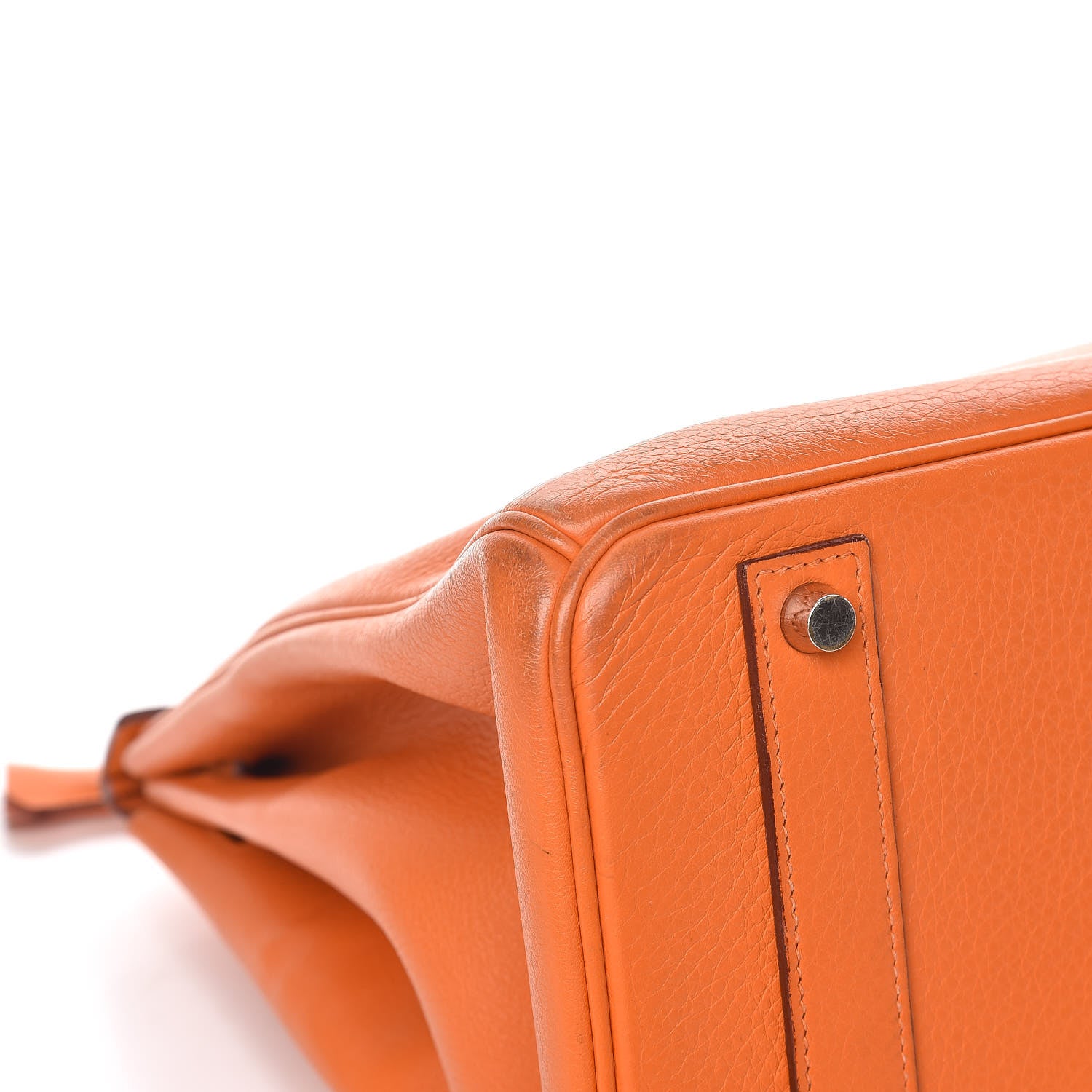 Hermes Taurillon Clemence Birkin 40 Orange 24 of 33