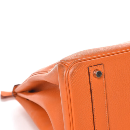 Hermes Taurillon Clemence Birkin 40 Orange 24 of 33