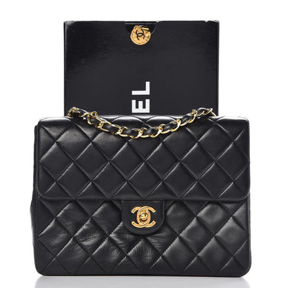 Chanel Lambskin Quilted Mini Square Flap Bag Black 10 of 10