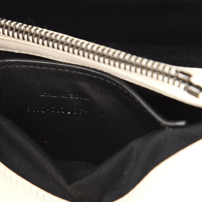 Saint Laurent Sheepskin Matelasse Chevron Monogram Medium College Bag Dove White 7 of 15