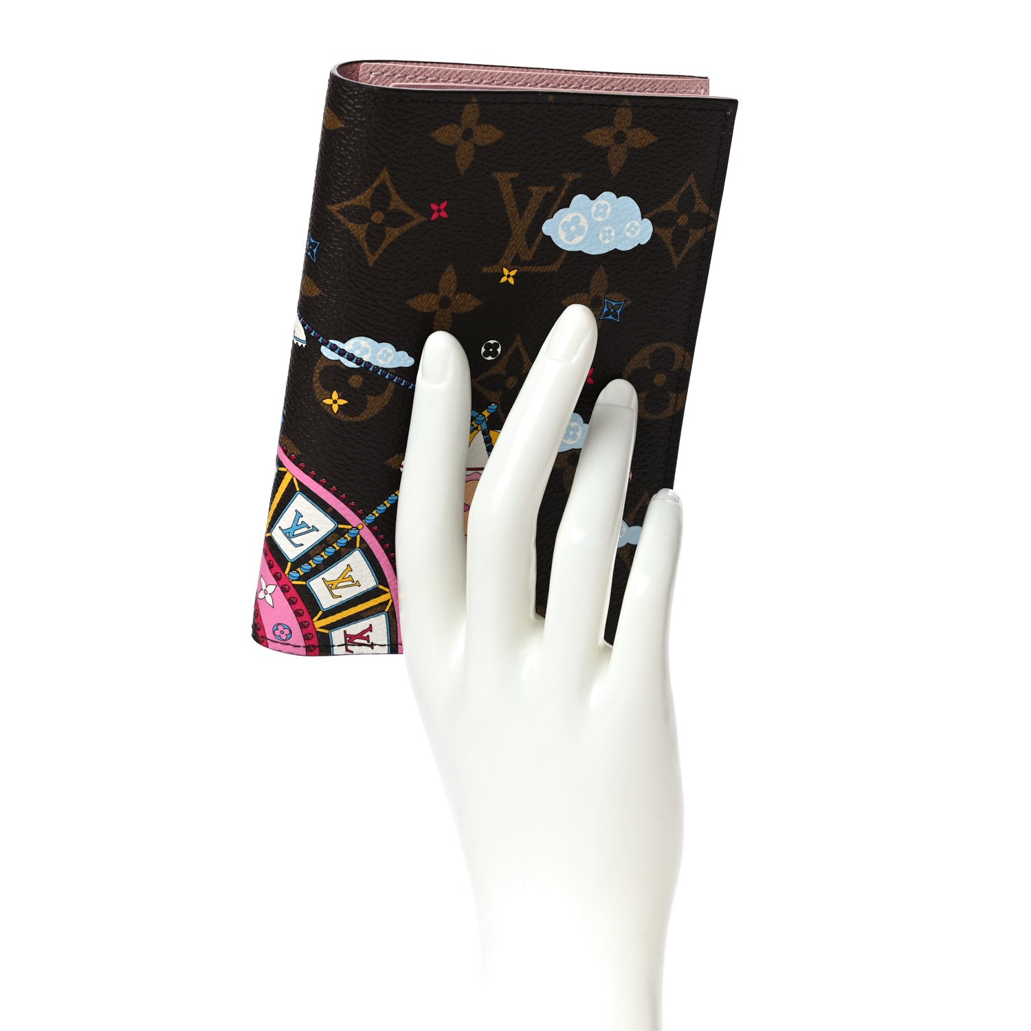 Louis Vuitton Monogram 2020 Christmas Animation Big Wheel Passport Cover Rose Ballerine 2 of 8
