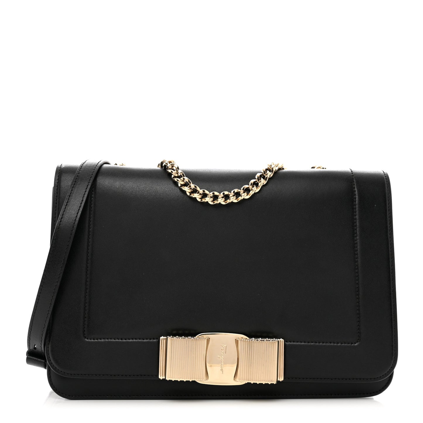 Calfskin Vara Crossbody Bag Black Bonbon