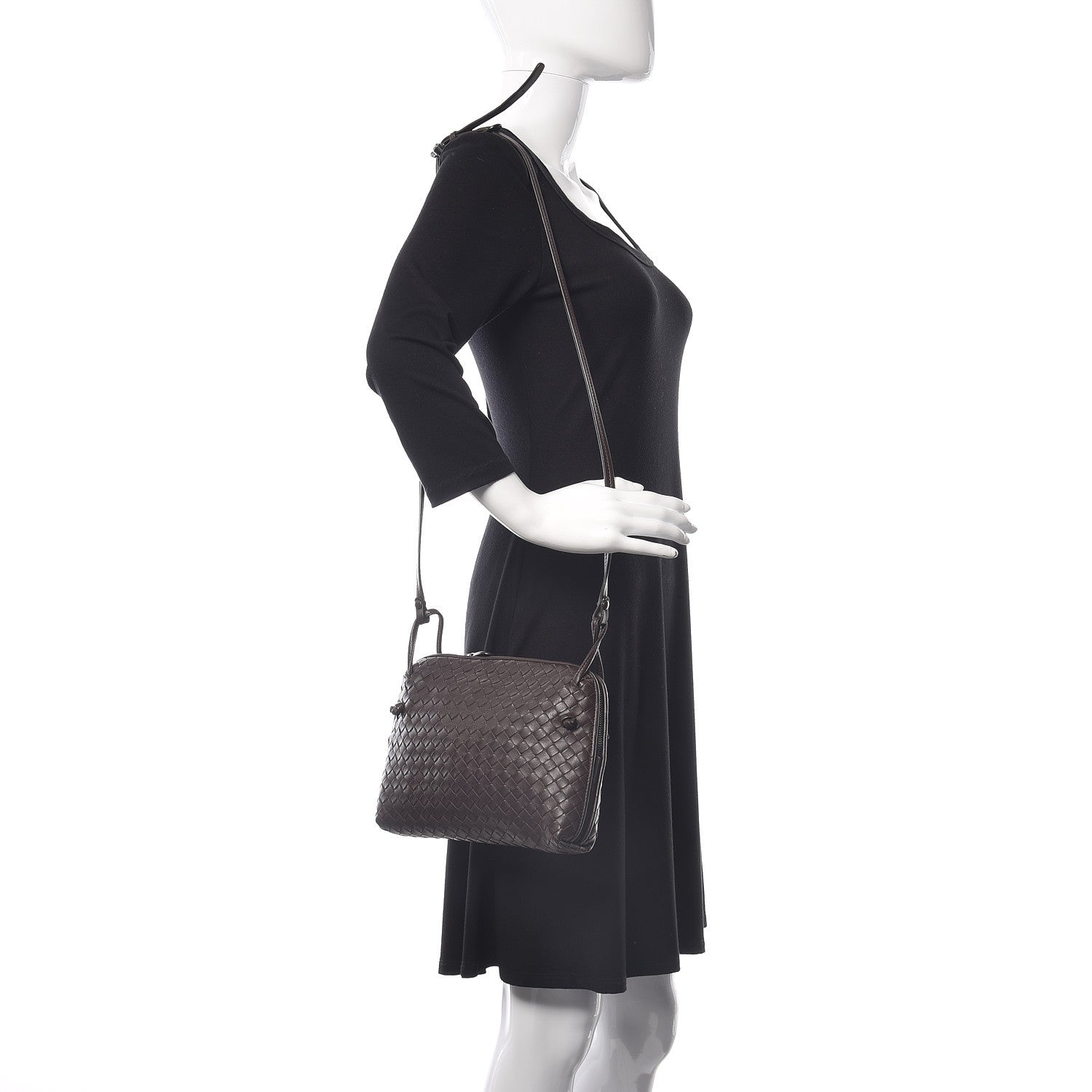 Bottega Veneta Nappa Intrecciato Pillow Crossbody Messenger Ebano 2 of 11