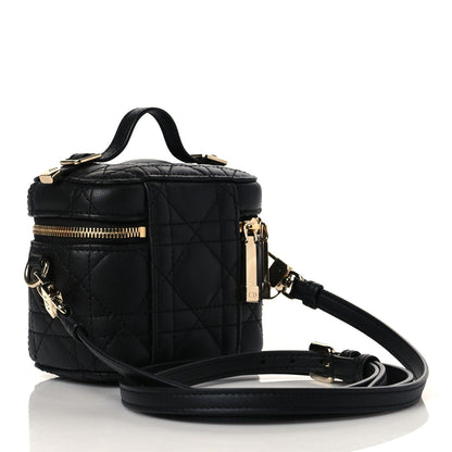 Christian Dior Lambskin Cannage Micro Lady Dior Vanity Case Black 3 of 9