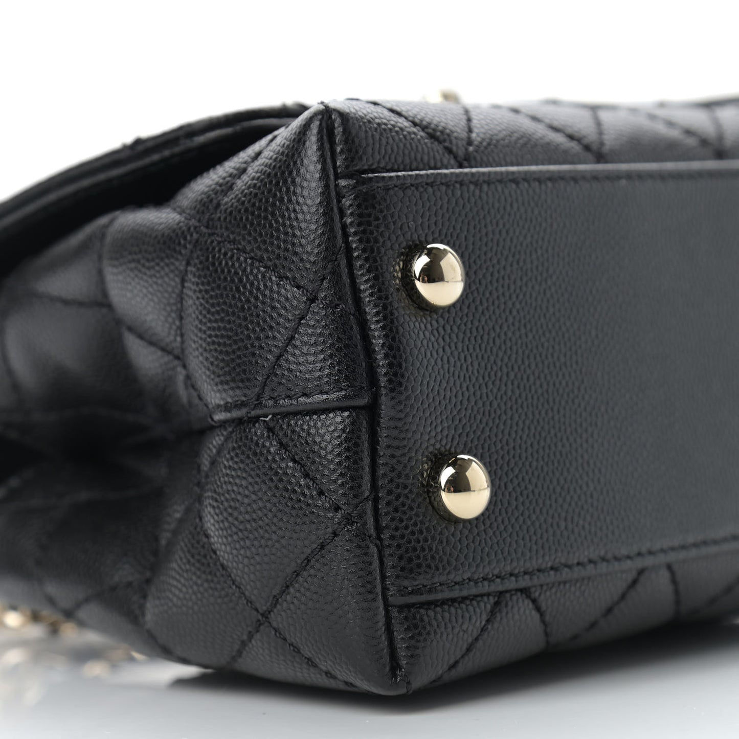 Caviar Quilted Extra Mini Coco Handle Flap Black