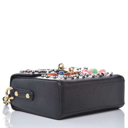 Dolce & Gabbana Dauphine Crystal Embellished Box Bag Black Multicolor 4 of 11