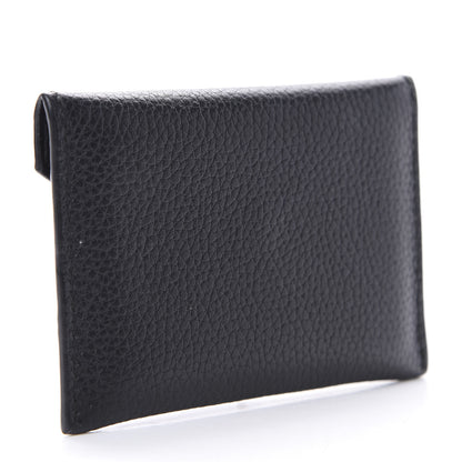 Alexander McQueen Calfskin Skull Envelope Card Holder Black 3 of 7