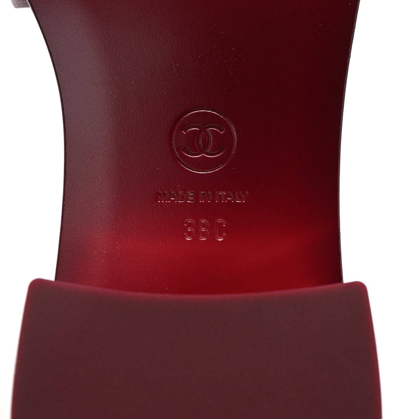 Lambskin CC Mules 38 Burgundy