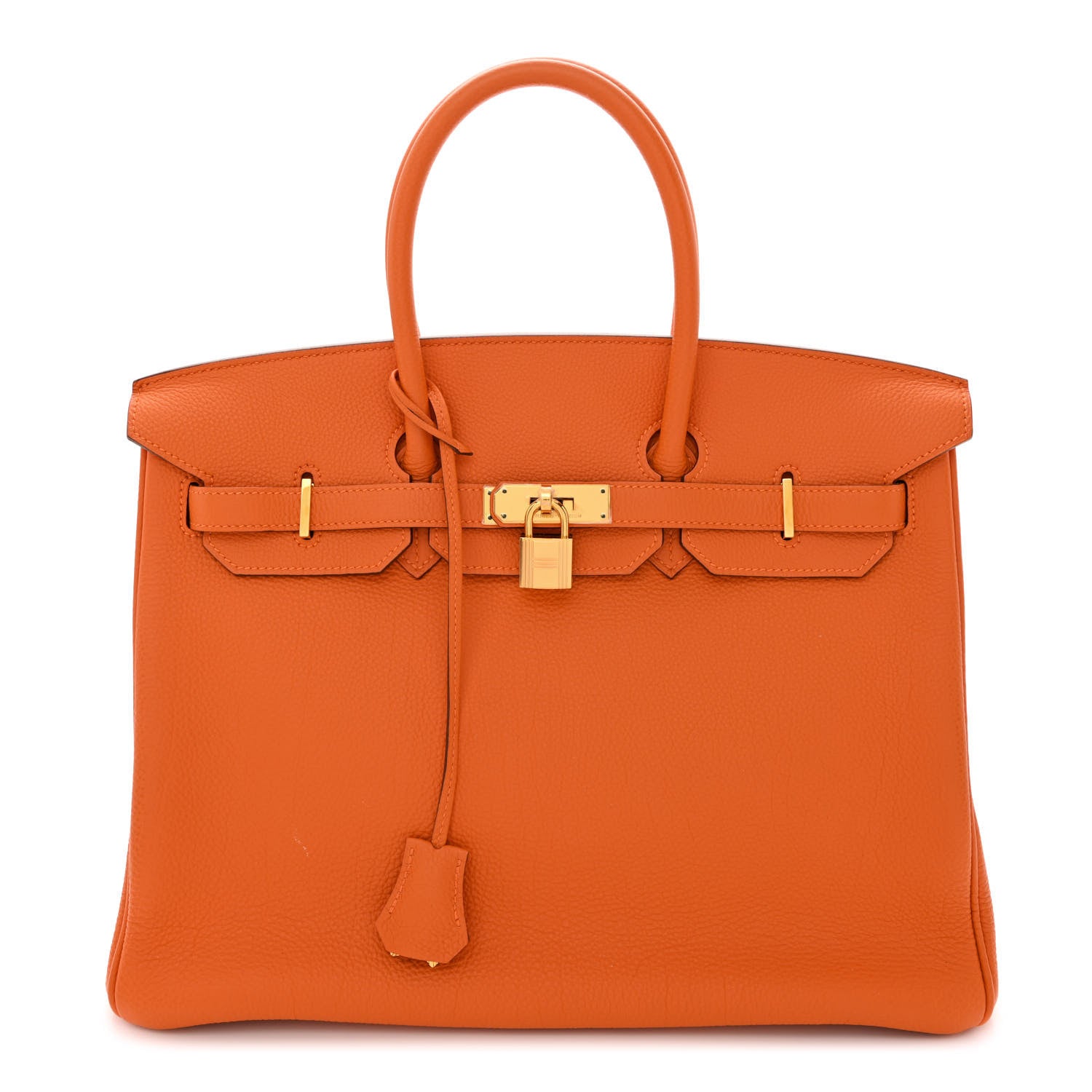 HERMES Togo BIRKIN 35 in the color Orange by FASHIONPHILE