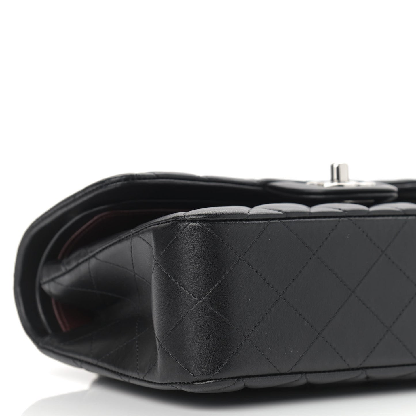Lambskin Quilted Small Double Flap Black