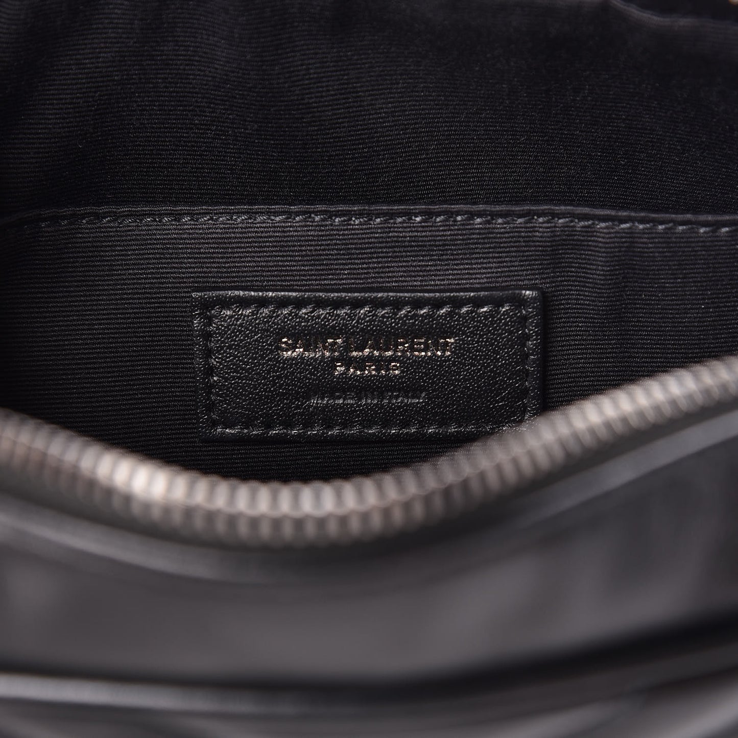 Calfskin Matelasse Monogram Lou Camera Bag Black