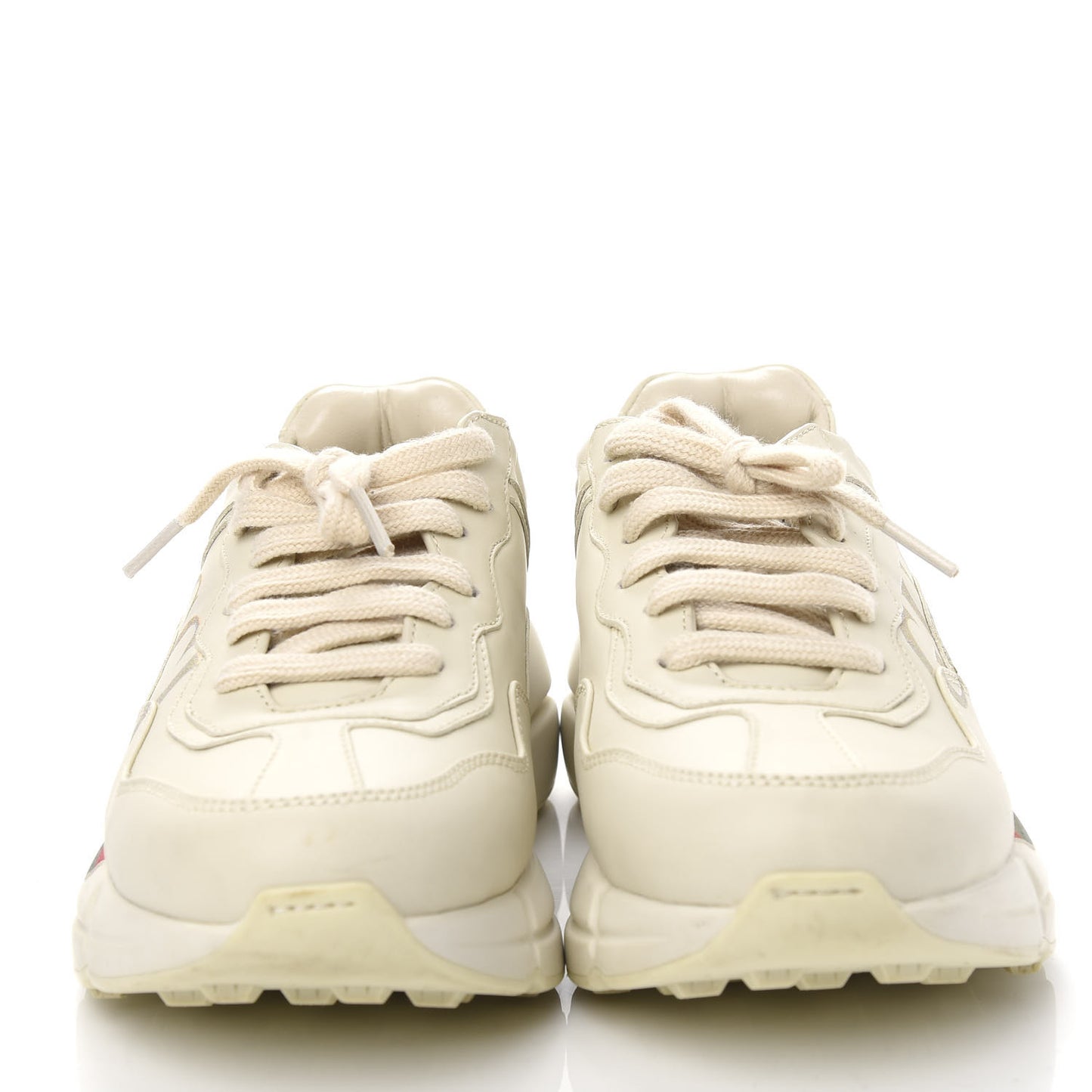 Calfskin Logo Womens Rhyton Sneakers 36.5 Ivory