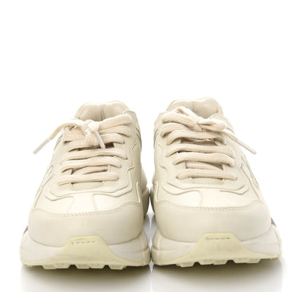 Gucci Calfskin Logo Womens Rhyton Sneakers 36.5 Ivory 5 of 11