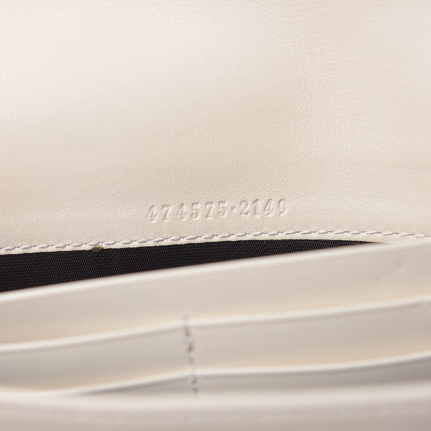 Gucci Calfskin Matelasse GG Marmont Chain Wallet Mystic White 7 of 12