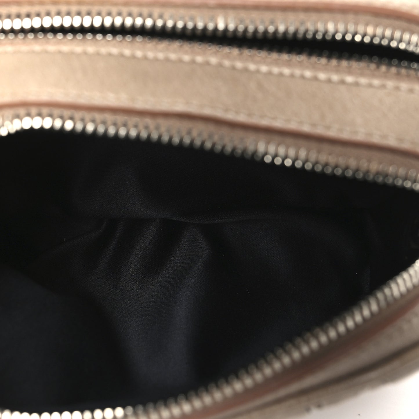 Vitello Lux Matelasse Double Zip Chain Crossbody Bag Cammeo