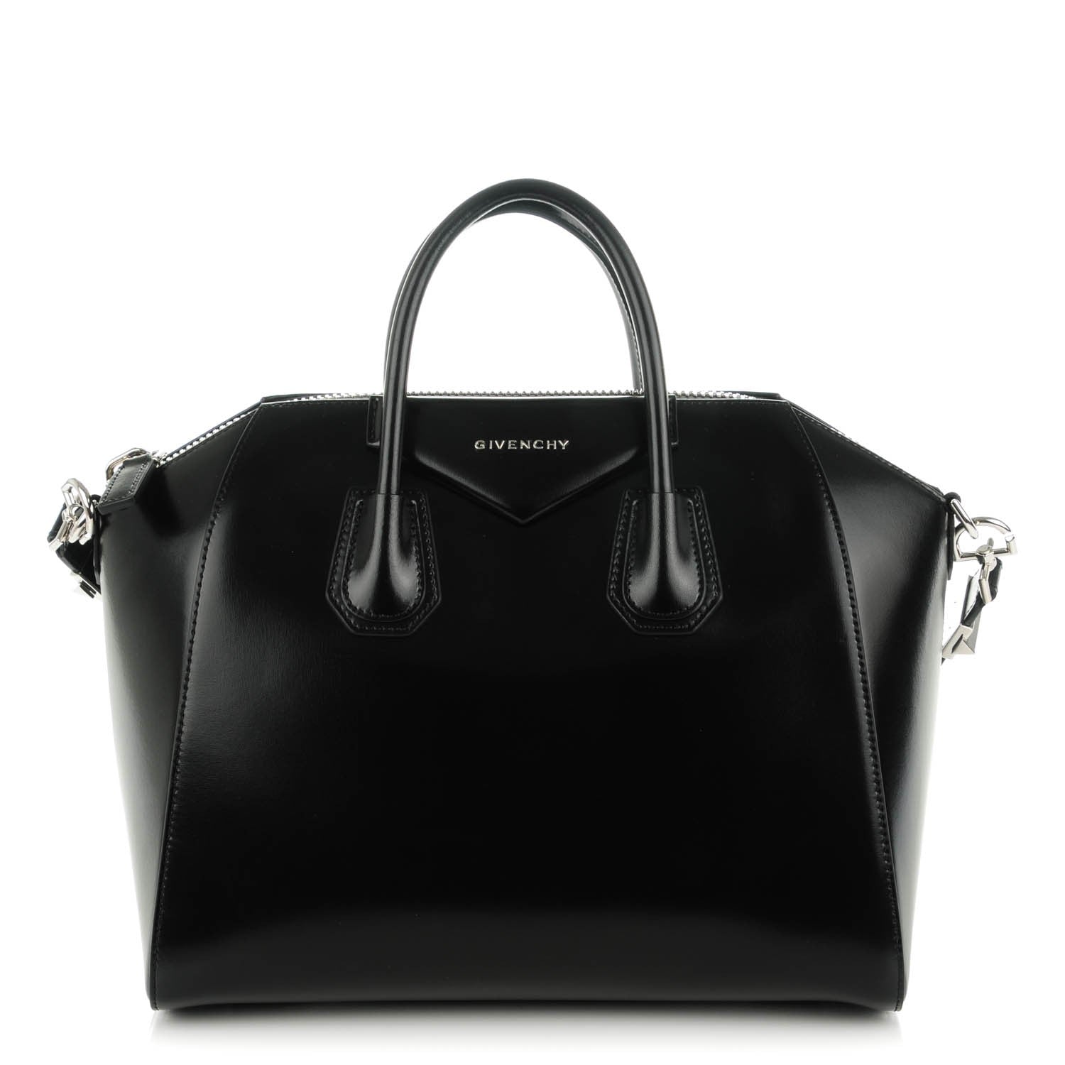 Givenchy Shiny Lord Calfskin Medium Antigona Black 1 of 7