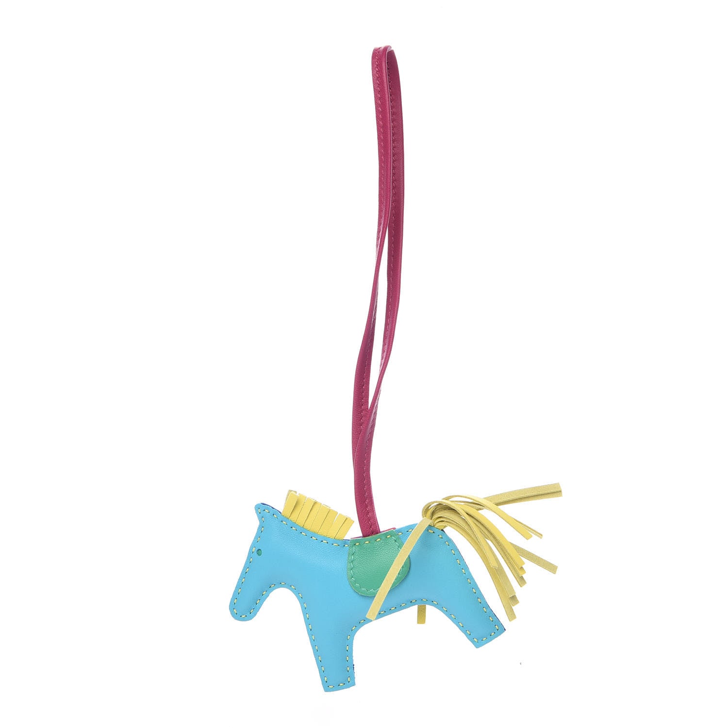 Hermes Milo Lambskin Grigri Rodeo Horse Bag Charm PM Bleu Electrique Bleu Azteque Soufre Menthe Rose Shocking Violet 1 of 4