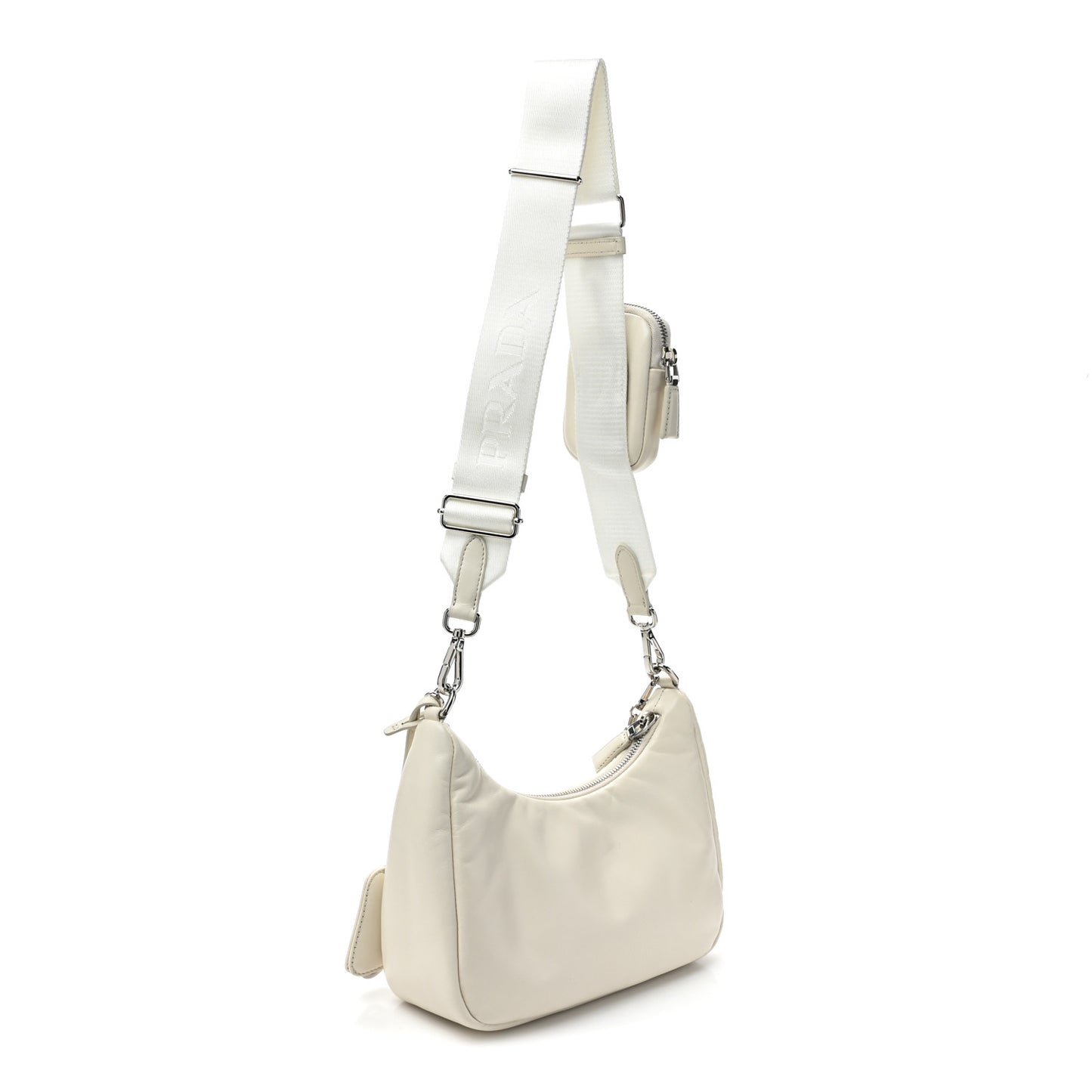 Nappa Soft Padded Re-Edition 2005 Shoulder Bag White