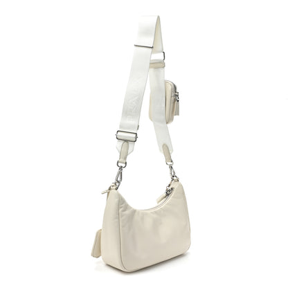 Prada Nappa Soft Padded Re-Edition 2005 Shoulder Bag White 3 of 8