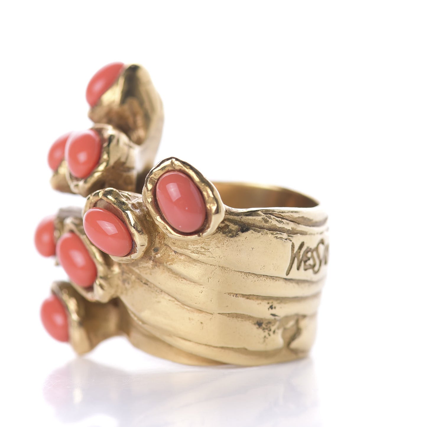 Arty Dots Ring 5.5 Gold Coral
