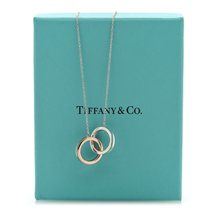 Tiffany Sterling Silver Rubedo 1837 Interlocking Circles Pendant Necklace 5 of 5