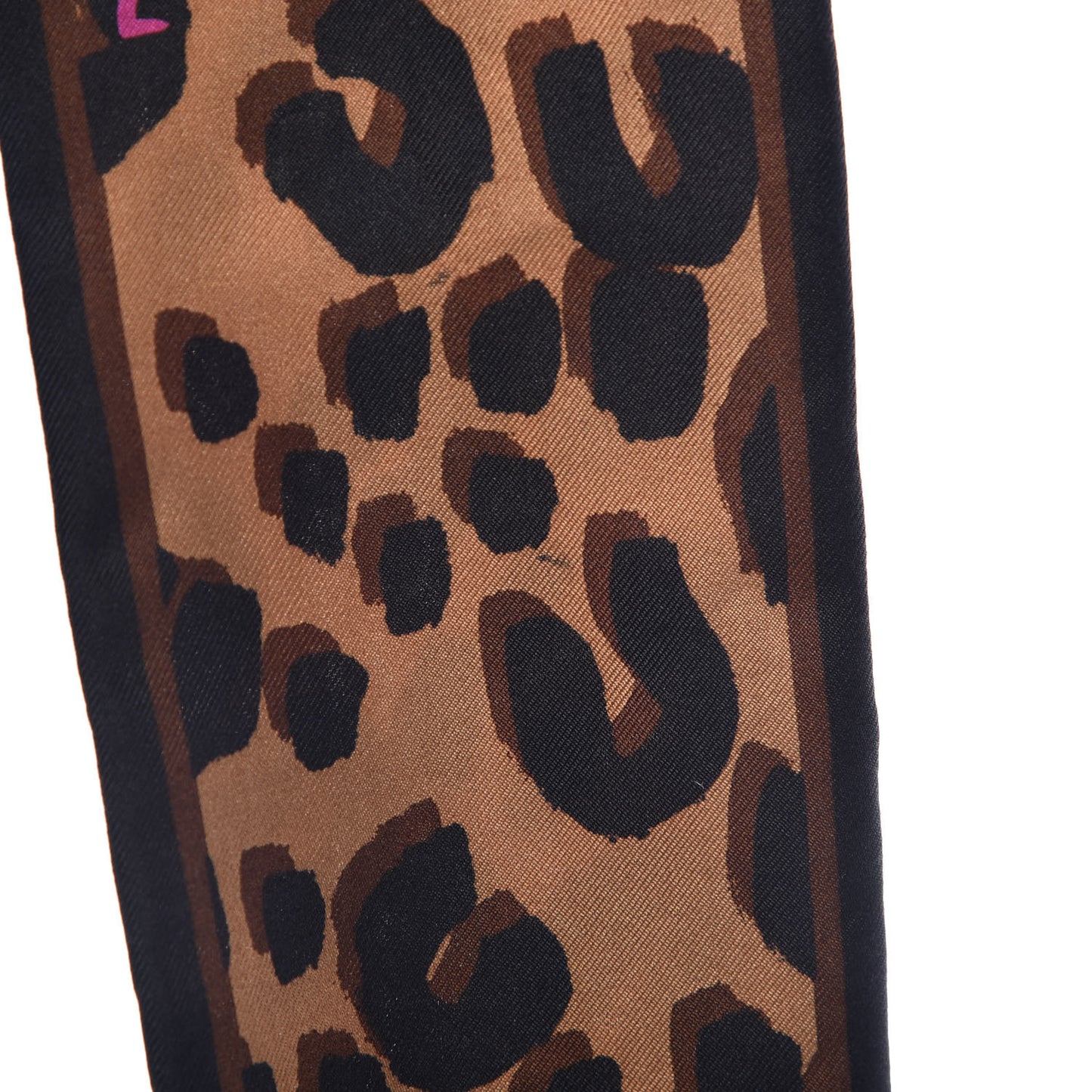Silk Leopard Bandeau Scarf Marron