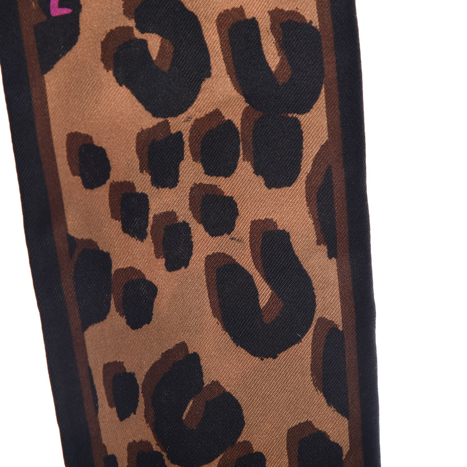 Louis Vuitton Silk Leopard Bandeau Scarf Marron 4 of 4