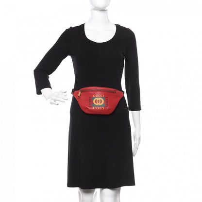 Gucci Grained Calfskin Small Logo Belt Bag Hibiscus Red 2 of 11