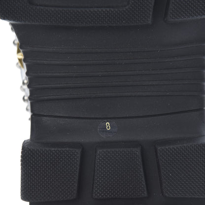 Gucci Technical Canvas Calfskin Reflective Studded Mens Aguru Sandals 8 Silver Black 7 of 8