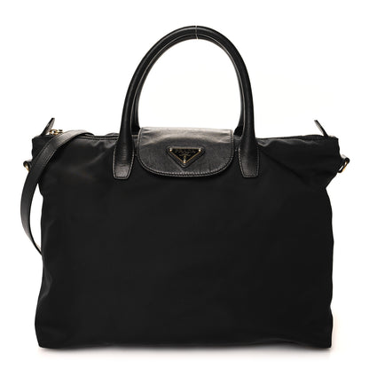 Prada Tessuto Nylon Saffiano Tote Black 1 of 10