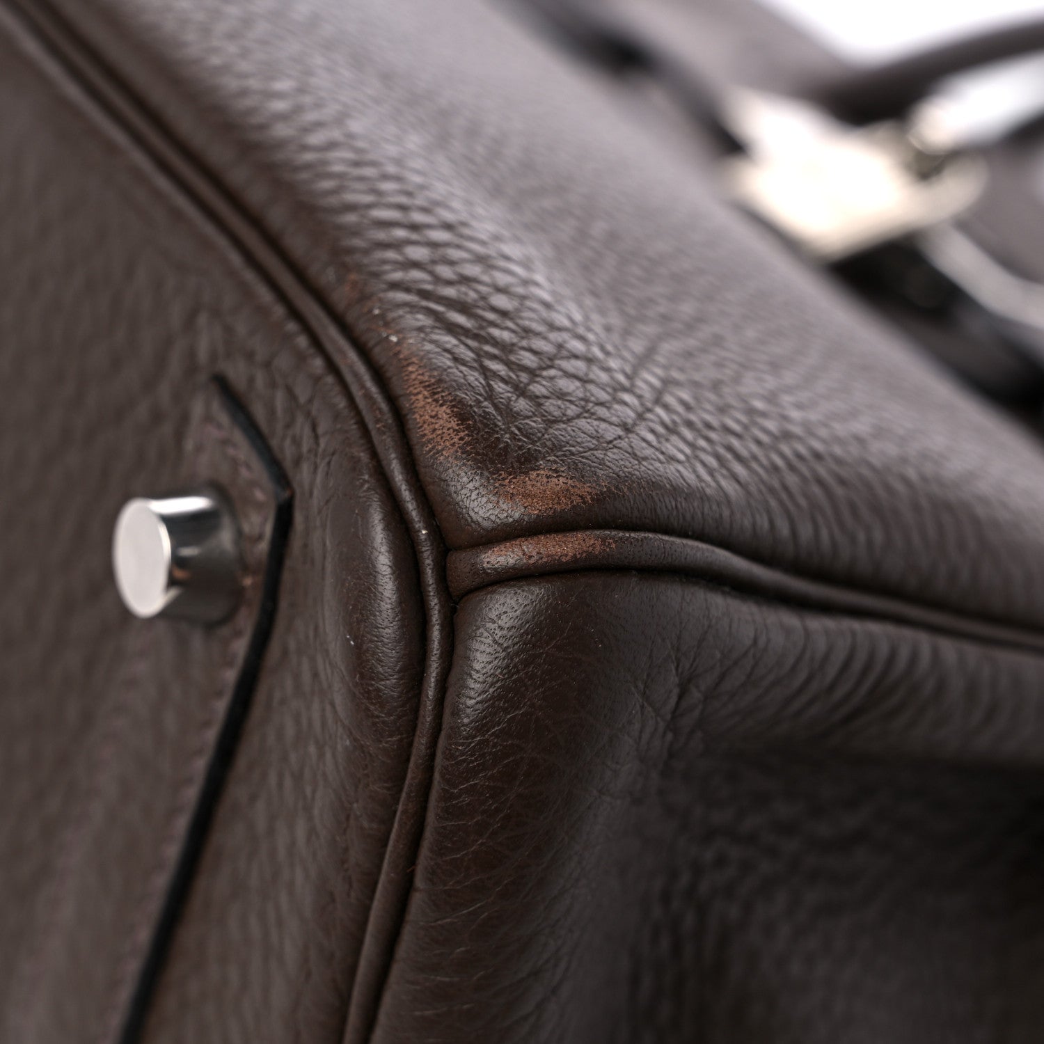 Hermes Taurillon Clemence Birkin 30 Chocolate 9 of 13
