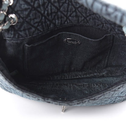 Chanel Denim Quilted Denimpression Flap Green Blue 5 of 10