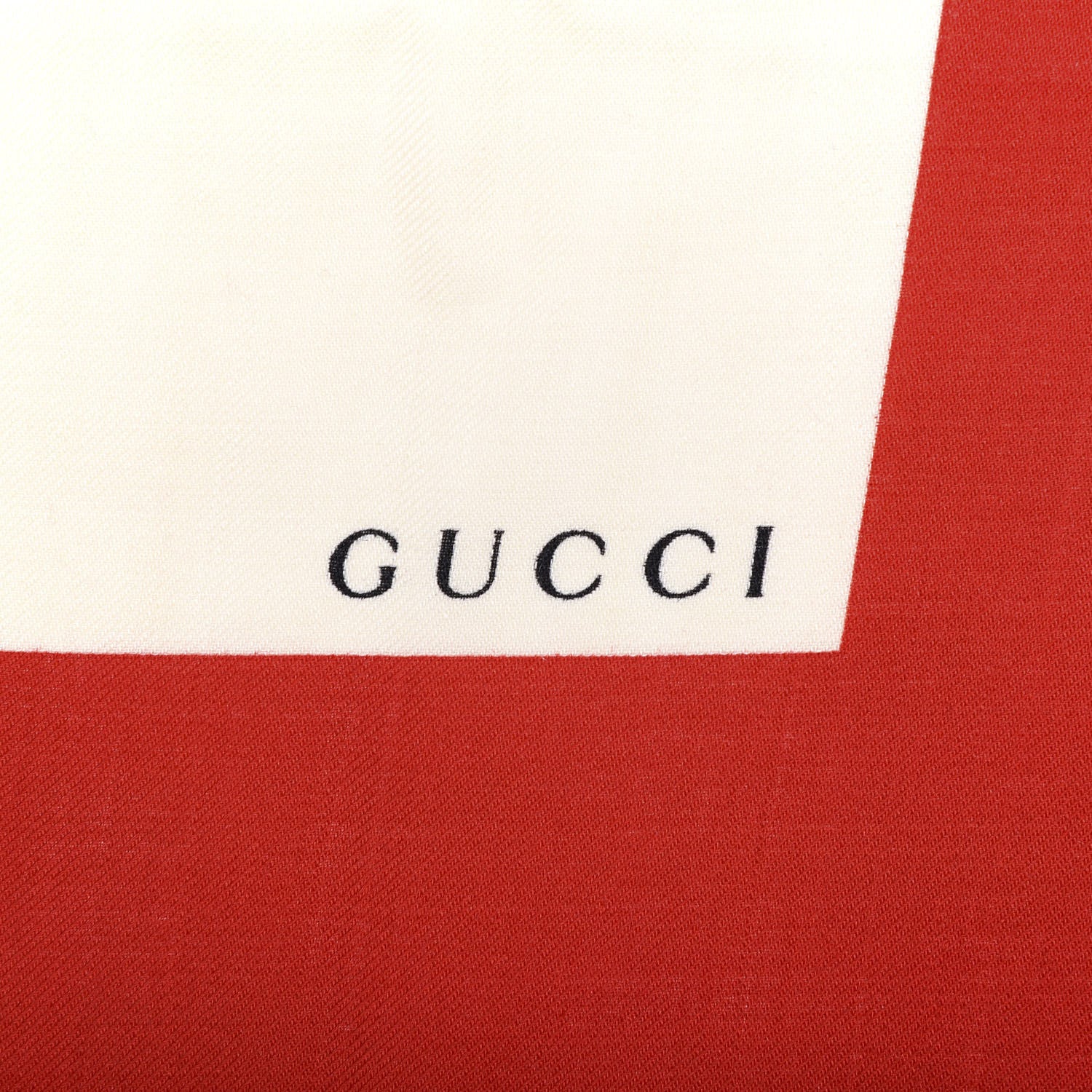 Gucci Silk Flora Gothic Square Scarf Ivory Red 4 of 5
