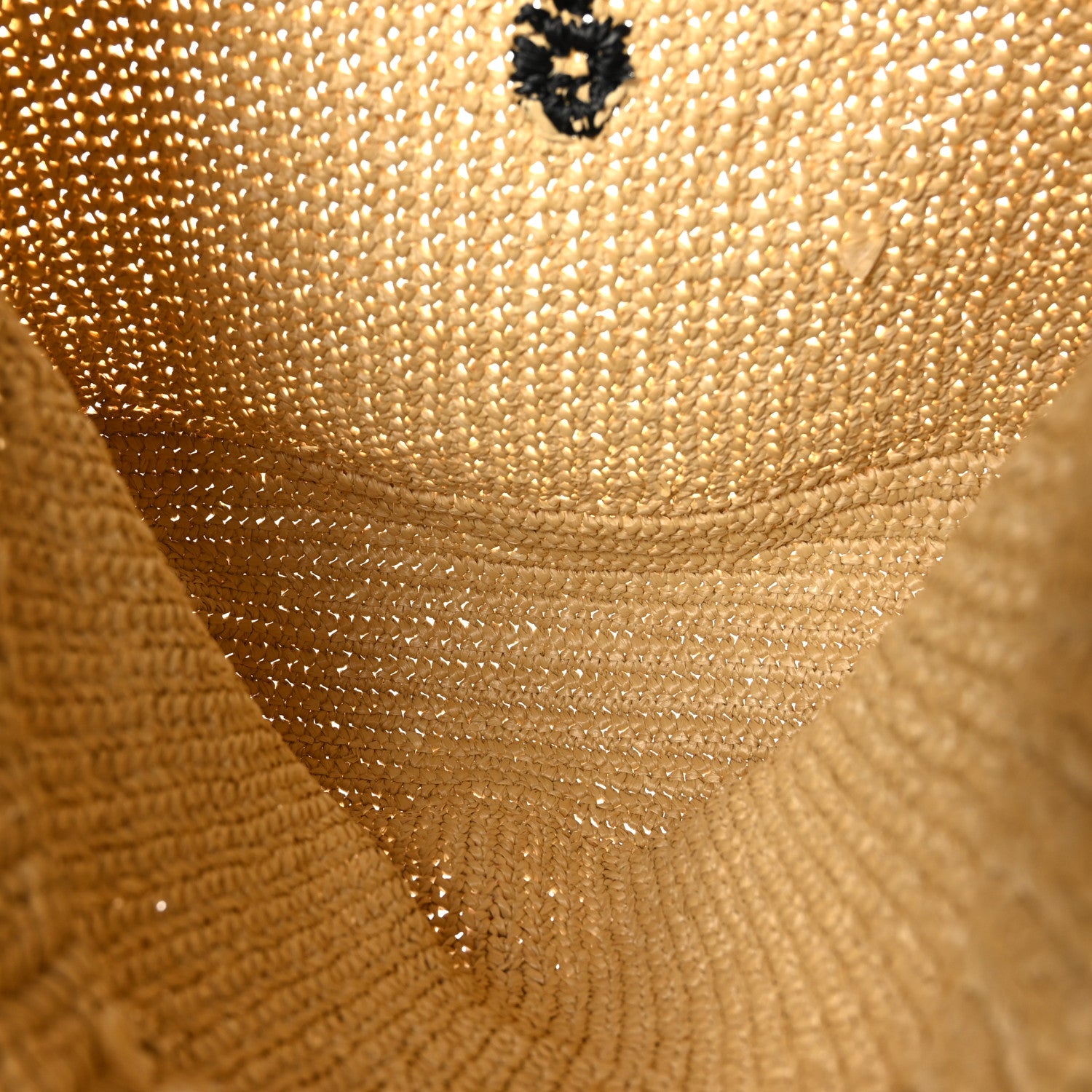 Prada Yarn Raffia Effect Crochet Embroidered Logo Tote Naturale 5 of 8