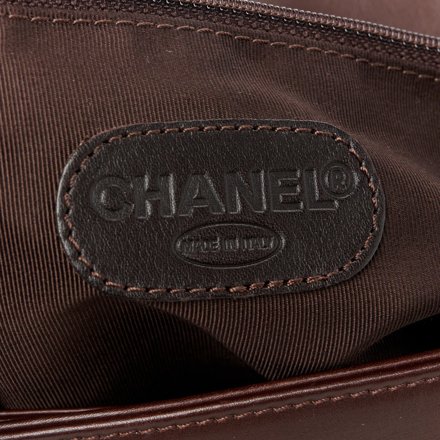 Lambskin Logo Messenger Flap Brown